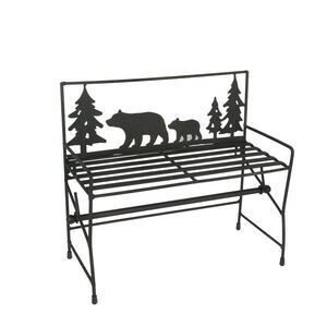 Metal Bear Wall Hanging Kitchen Paper Towel Rack Cabin Bench Accessories Holder